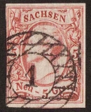 Sachsen, Michel-Nr. 12, Stempel Nr. 1 Dresden, geprüft