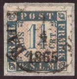 Schleswig-Holstein, Michel-Nr.  7, Rundstempel BARGTEHEIDE 1865