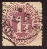 Schleswig-Holstein, Michel-Nr. 14, Rundstempel