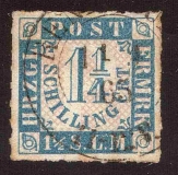 Schleswig-Holstein, Michel-Nr.  7, Rundstempel RENDSBURG