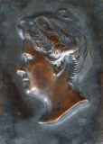 Bronzemedaille, Kopfrelief Luise Maas, 1906