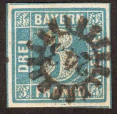 Bayern, Mi.-Nr. 2.II, 3 Kreuzer 1849