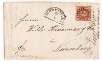 Bayern, Mi.-Nr. 4.II, Platte 3, 6 Kreuzer 1850, kompletter Brief