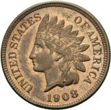 USA, 1 Cent 1908