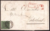 Baden, 3 Kreuzer 1858, Mi.-Nr. 6, Brief FREIBURG