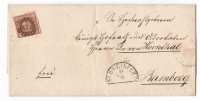 Bayern, Mi.-Nr. 4.II, 6 Kreuzer 1850, kompletter Brief