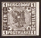 Bergedorf, Bergedorf Michel-Nr.2, 1 Schilling, gep.