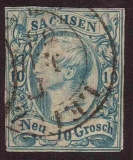 Sachsen, Michel-Nr. 13, Rundstempel Leipzig