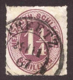 Schleswig-Holstein, Michel-Nr. 18 a, Rundstempel PREETZ